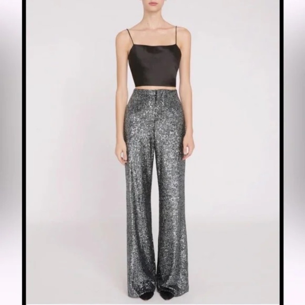 Alice + Olivia sequin wide leg pants